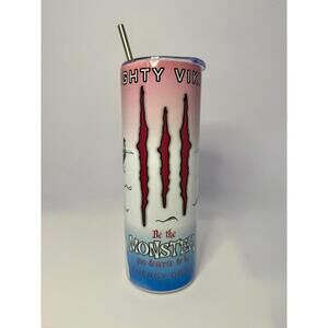 20 oz Mighty Viking Stainless Steel Tumbler with Lid, Straw